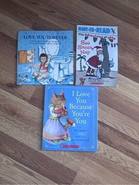 Scholastic Blue Illustrated Children's Book Back Covers